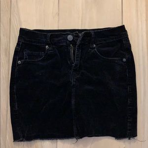 Black suede mini Skirt